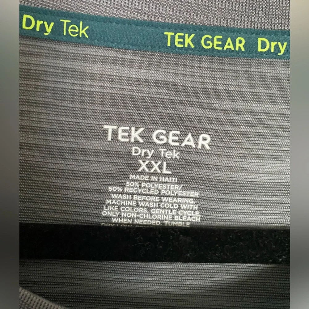 Tek Gear Gray Dry Tek Short Sleeve Tee | Size XXL NWT - Picture 2 of 5